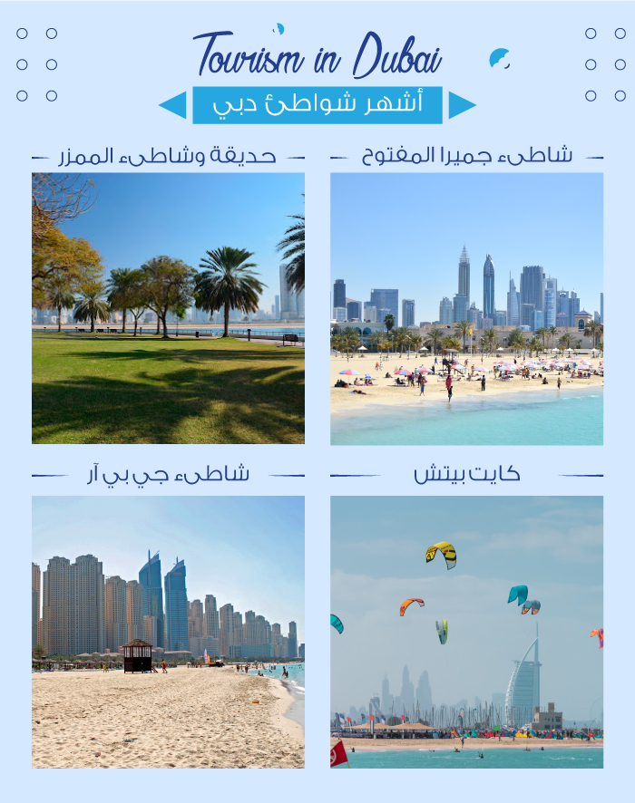 أشهر شواطىء دبي