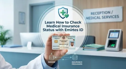 How can I check my medical insurance status with my emirates ID
