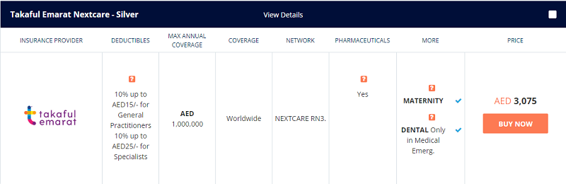تكافل الإمارات أسعار التأمين الصحي