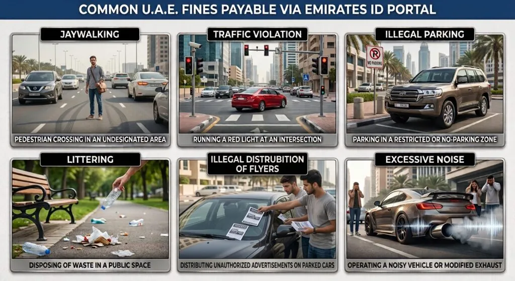 What are the fines I can get on my Emirates ID in Dubai