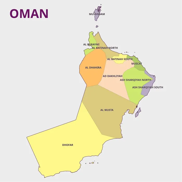 خريطة عمان