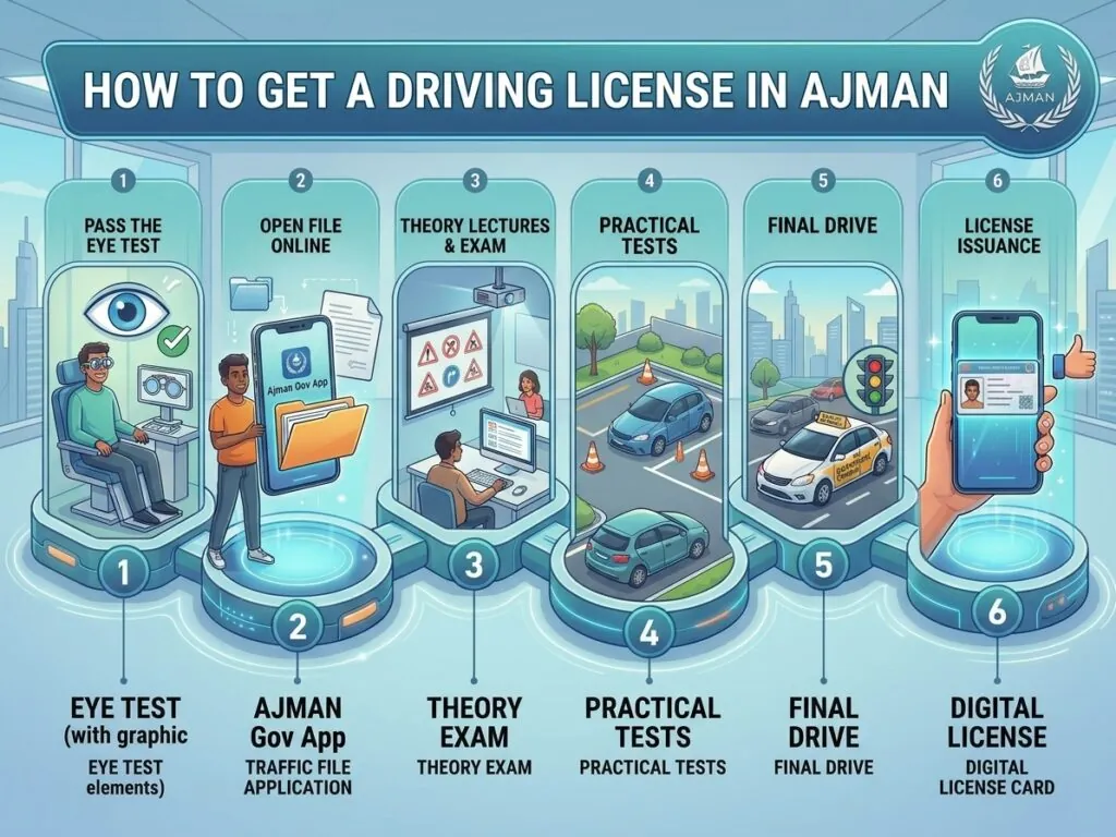 Process of getting Ajman driving license
